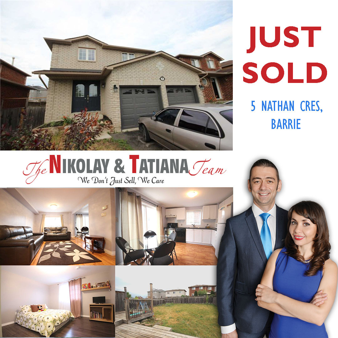 5 Nathan Cres, Barrie Sold by Nikolay and Tatiana Team